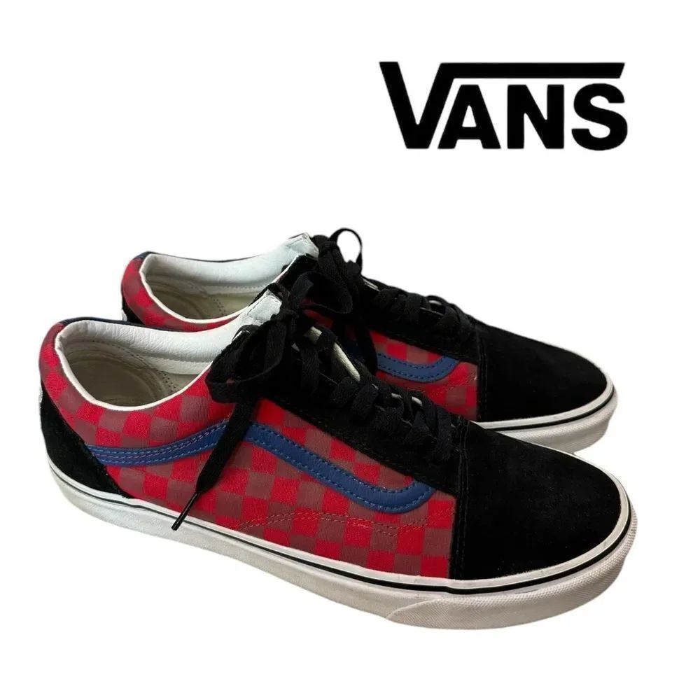 VANS Off The Wall Old Skool Rally Red Checkered Sneakers 11